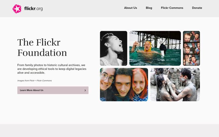 Screenshot of flickr.org