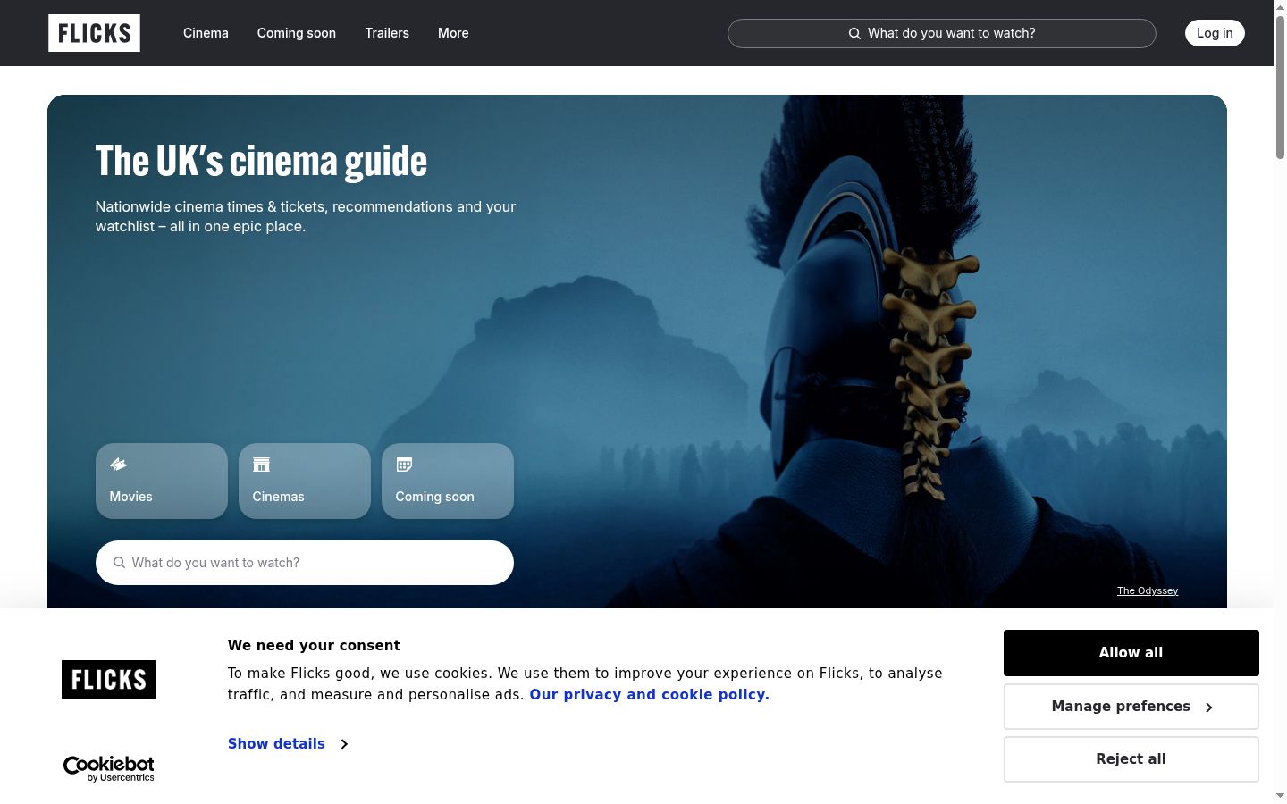 Screenshot del banner di consenso mostrato prima di qualsiasi interazione