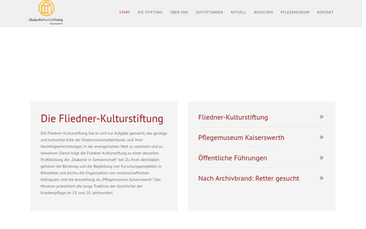 Screenshot of fliedner-kulturstiftung.de