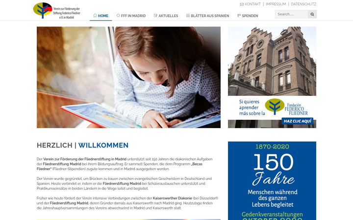Screenshot of fliedner-stiftung-madrid.de