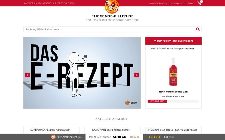 Screenshot of fliegende-pillen.de