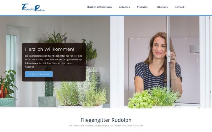 Screenshot of fliegengitter-rudolph.de