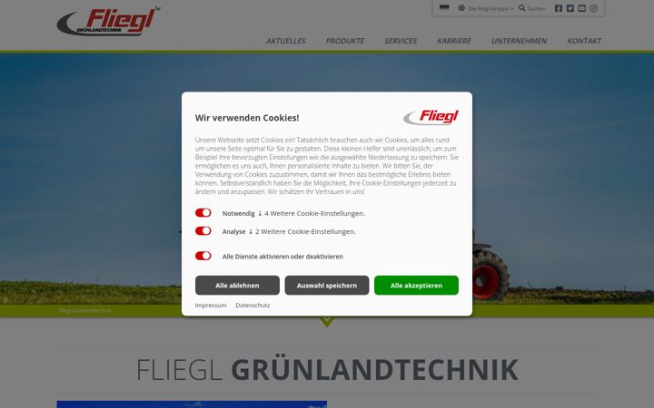 Screenshot of fliegl-gruenlandtechnik.com