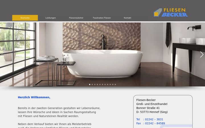 Screenshot of fliesen-becker24.com