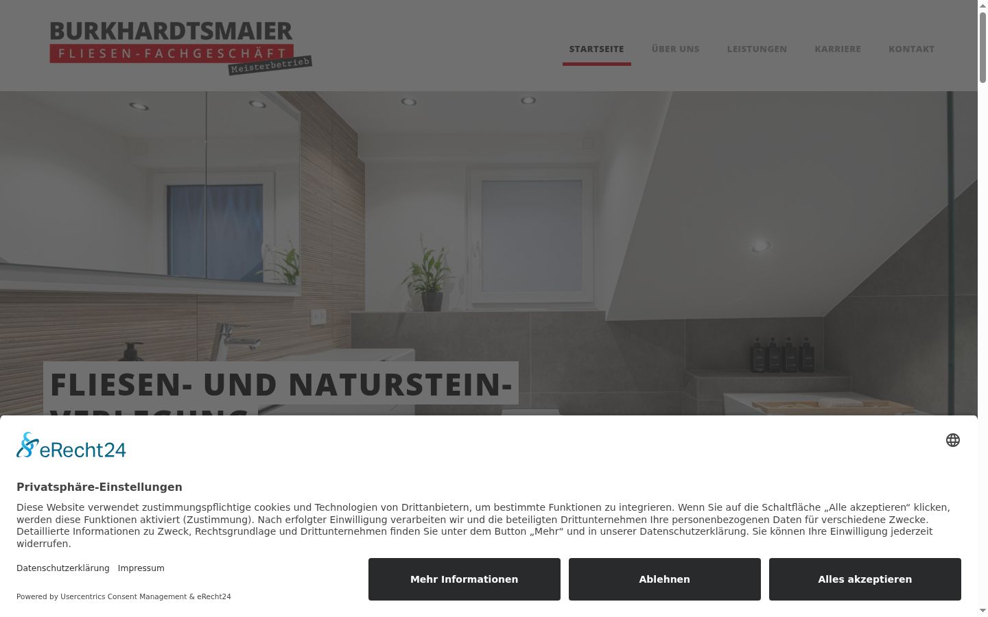 Screenshot tal-banner tal-kunsens muri qabel kwalunkwe interazzjoni