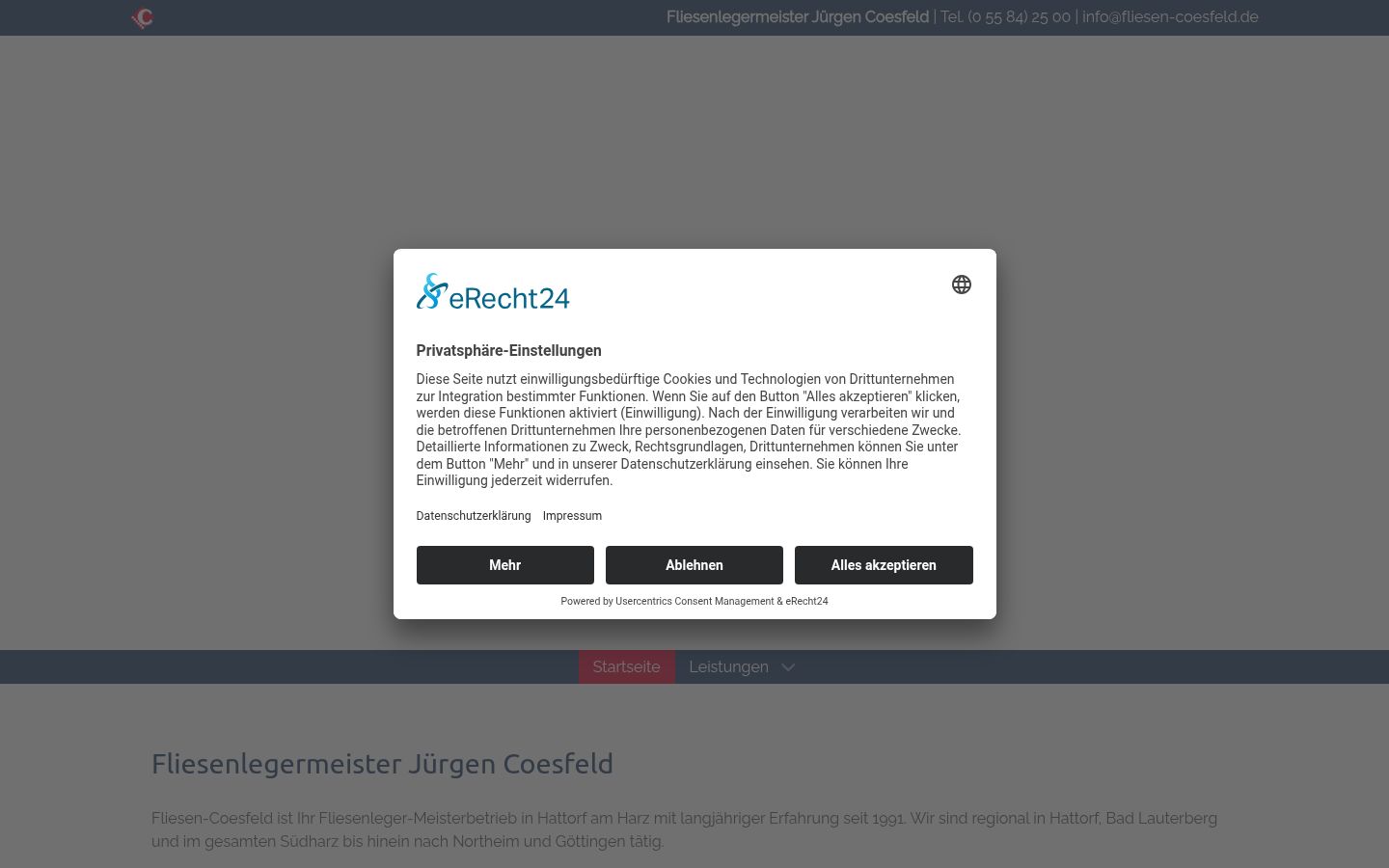 Screenshot tal-banner tal-kunsens muri qabel kwalunkwe interazzjoni