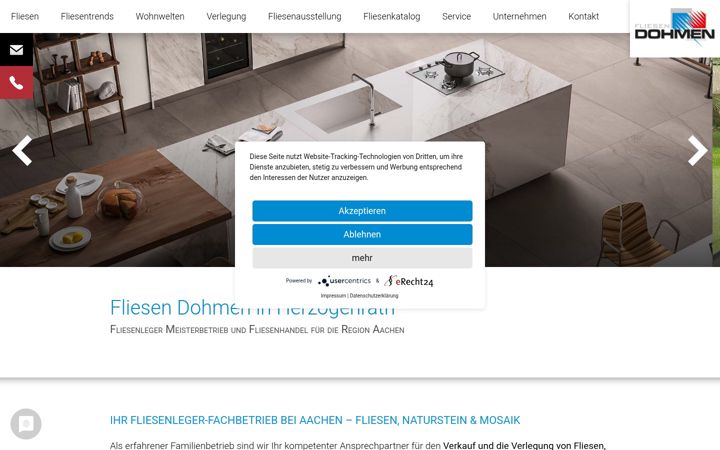 Snímek obrazovky fliesen-dohmen.de