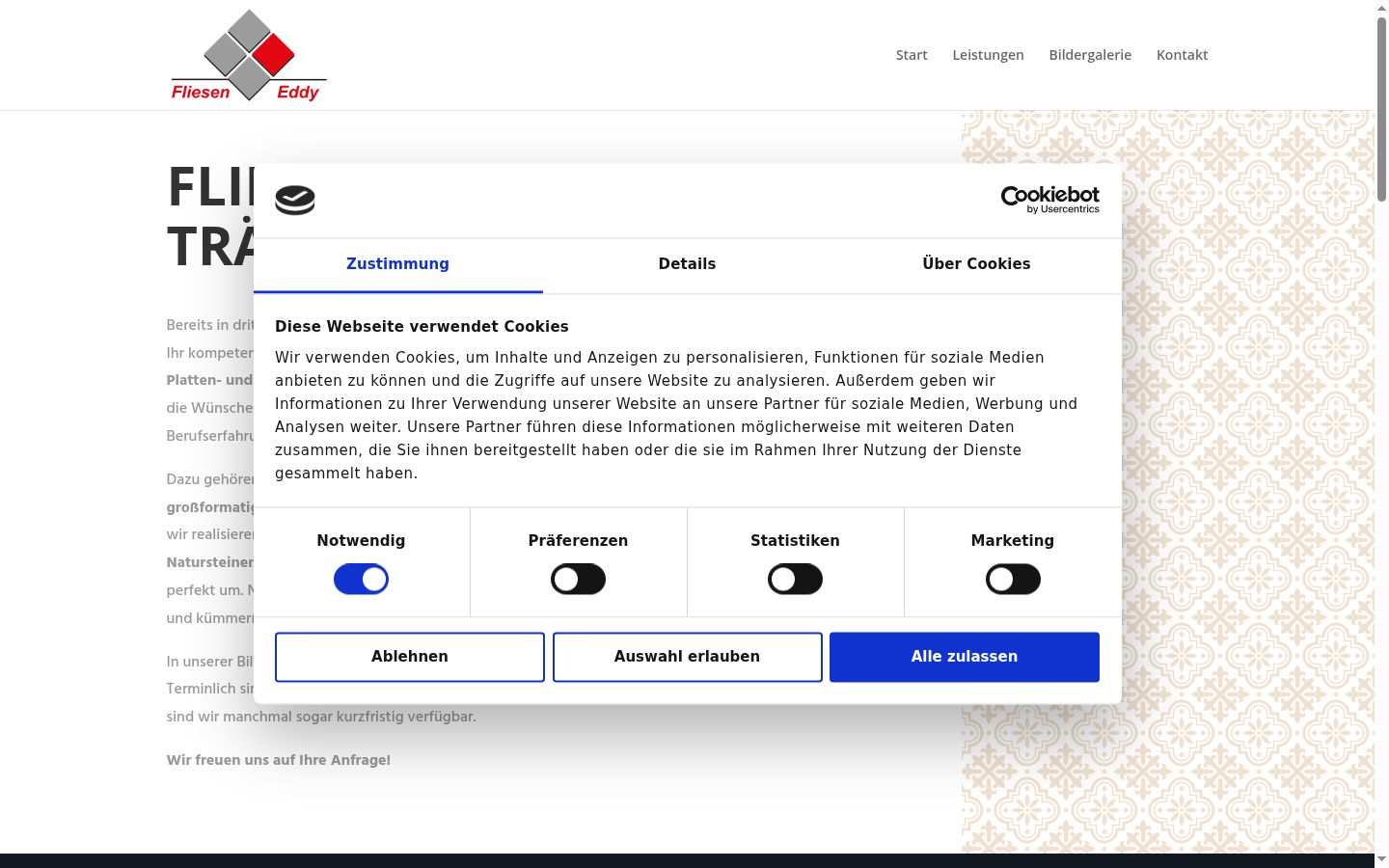 Snímka obrazovky banera súhlasu zobrazeného pred akoukoľvek interakciou