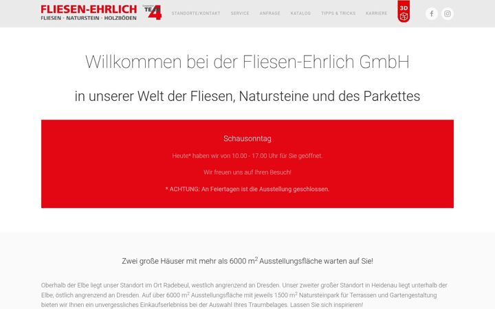 Snímek obrazovky fliesen-ehrlich.de