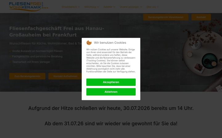 Screenshot ta' fliesen-frei.de