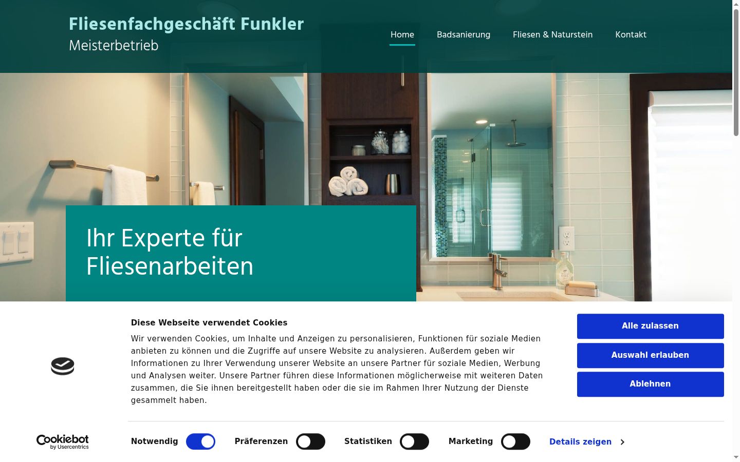 Screenshot tal-banner tal-kunsens muri qabel kwalunkwe interazzjoni