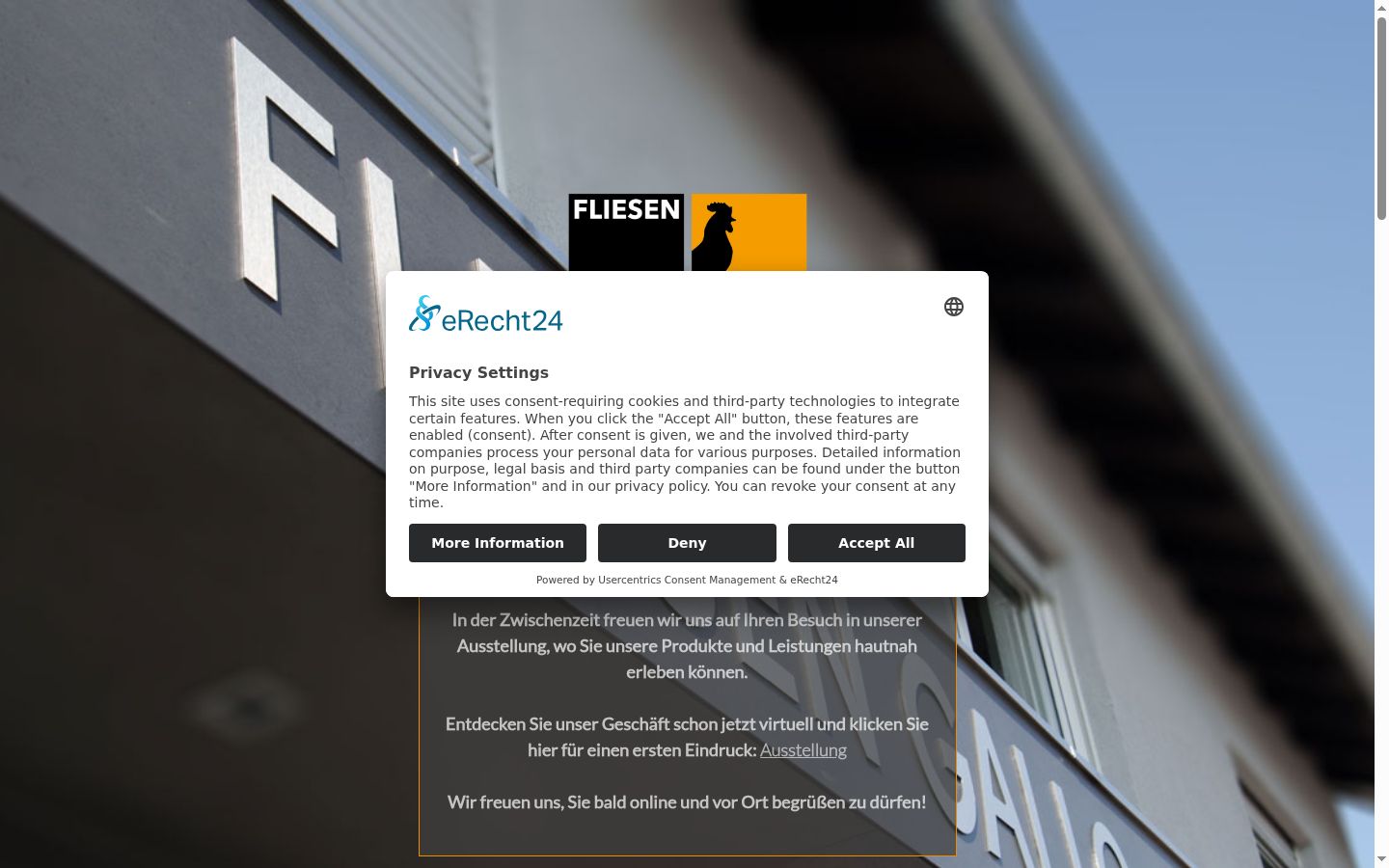Screenshot tal-banner tal-kunsens muri qabel kwalunkwe interazzjoni
