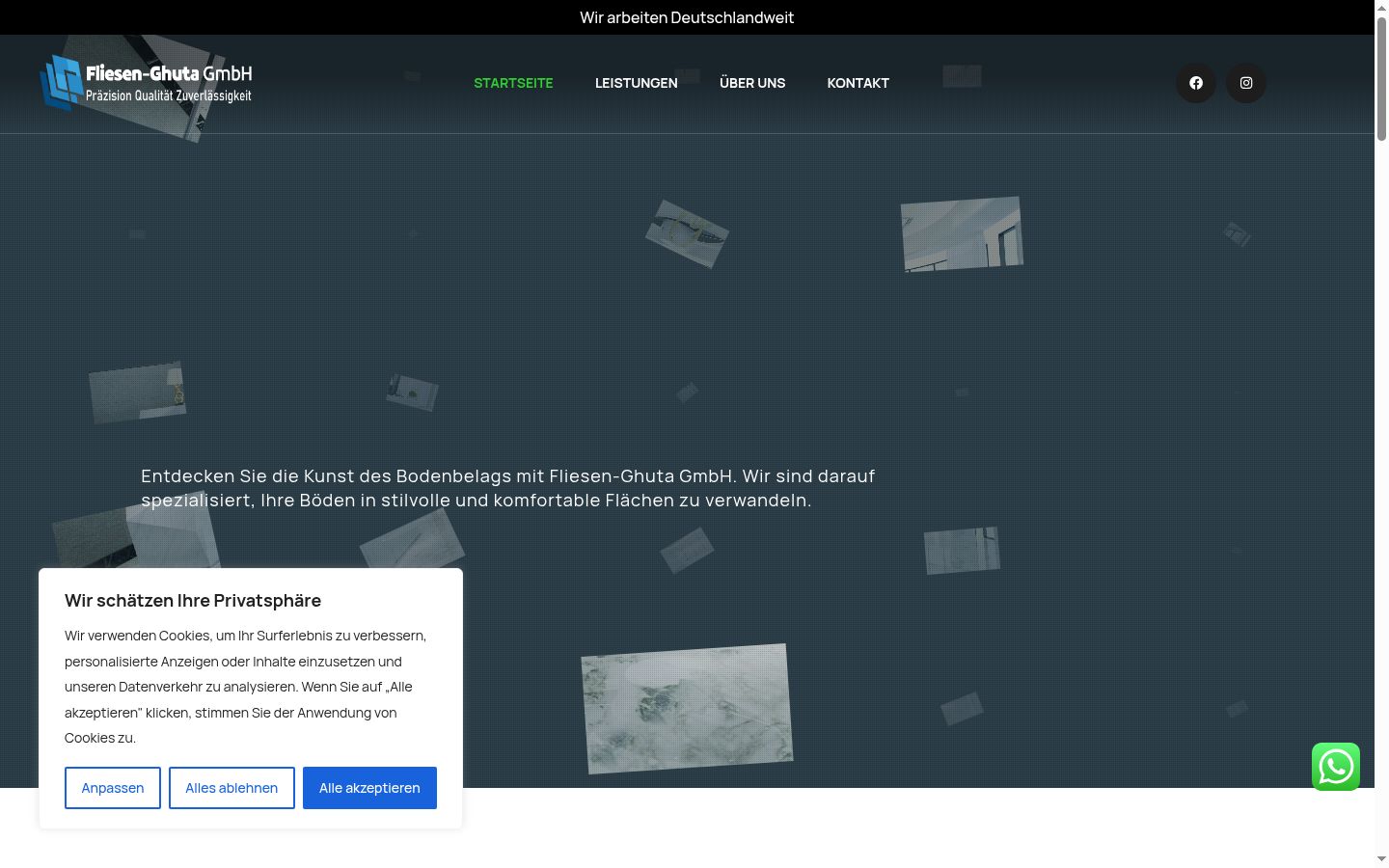 Screenshot tal-banner tal-kunsens muri qabel kwalunkwe interazzjoni