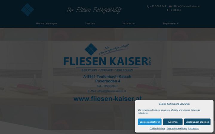 Screenshot of fliesen-kaiser.at