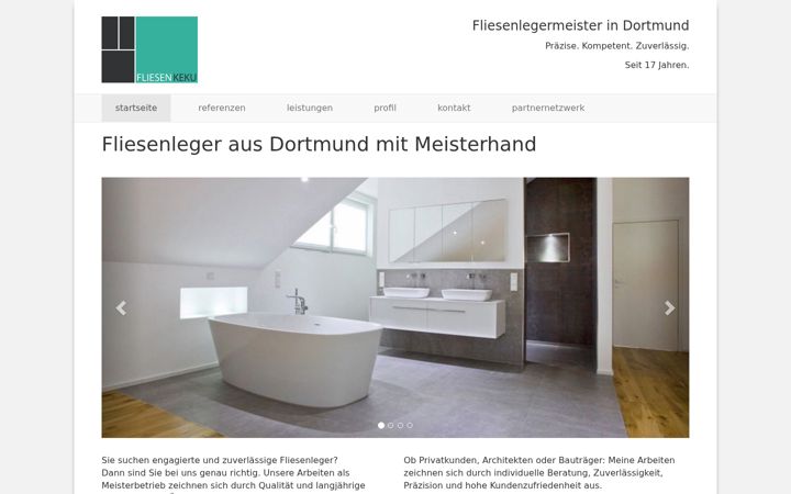 Screenshot ta' fliesen-keku.de