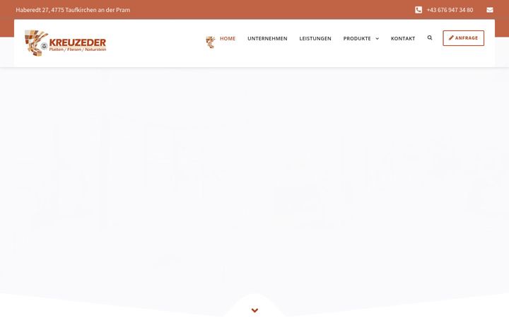 Screenshot of fliesen-kreuzeder.at