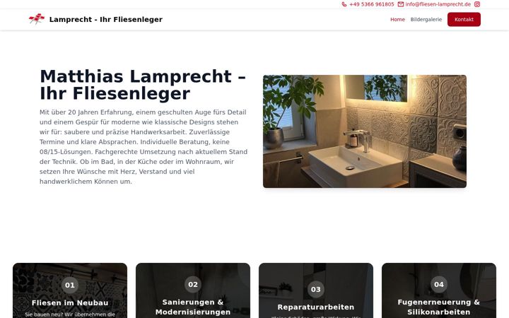 Screenshot ta' fliesen-lamprecht.de