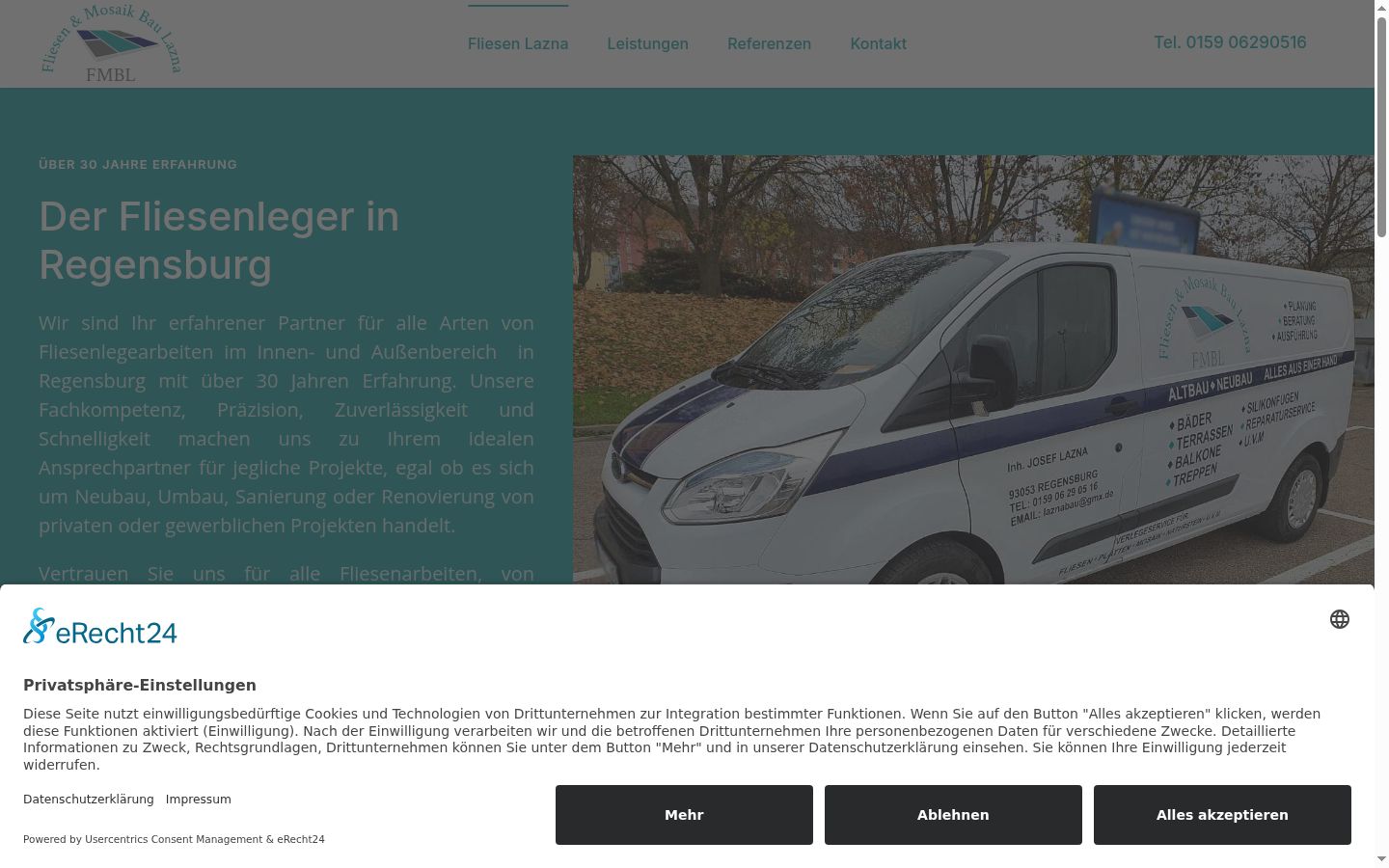 Screenshot tal-banner tal-kunsens muri qabel kwalunkwe interazzjoni