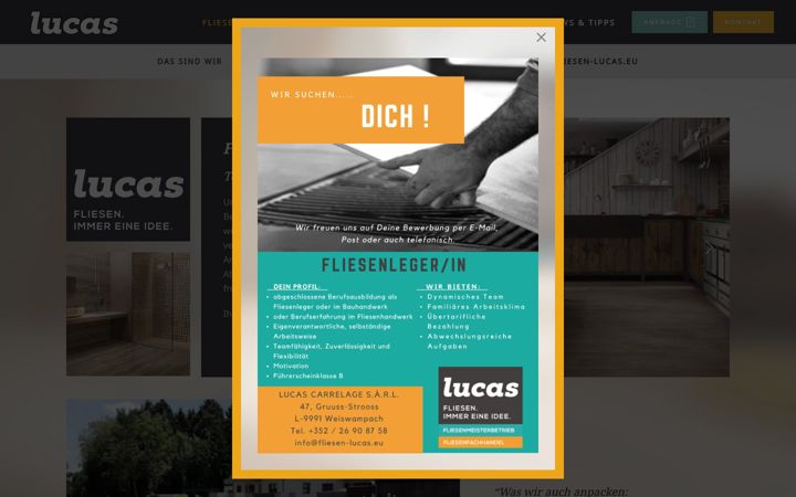 Screenshot of fliesen-lucas.eu