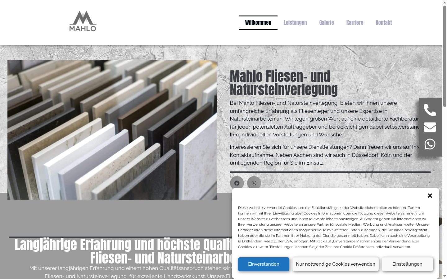 Screenshot tal-banner tal-kunsens muri qabel kwalunkwe interazzjoni