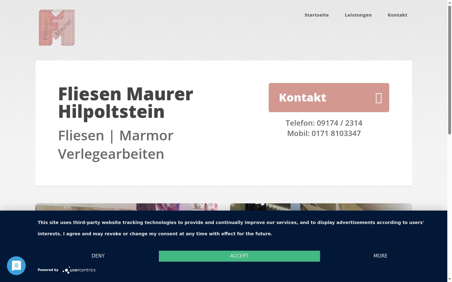 Screenshot tal-banner tal-kunsens muri qabel kwalunkwe interazzjoni