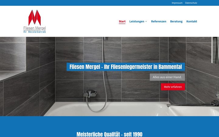 Screenshot of fliesen-mergel.de
