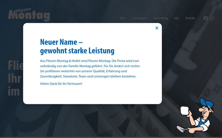 Screenshot of fliesen-montag-hollet.de