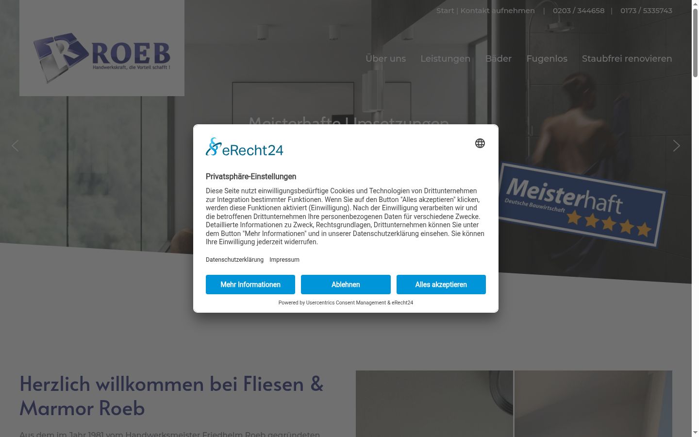 Screenshot tal-banner tal-kunsens muri qabel kwalunkwe interazzjoni