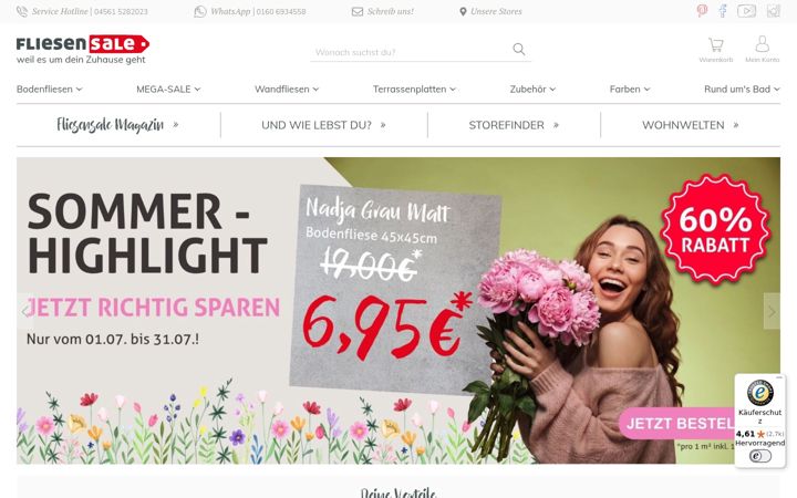 Screenshot stránky fliesen-sale.de