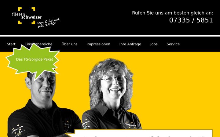 Screenshot ta' fliesen-schweizer.de