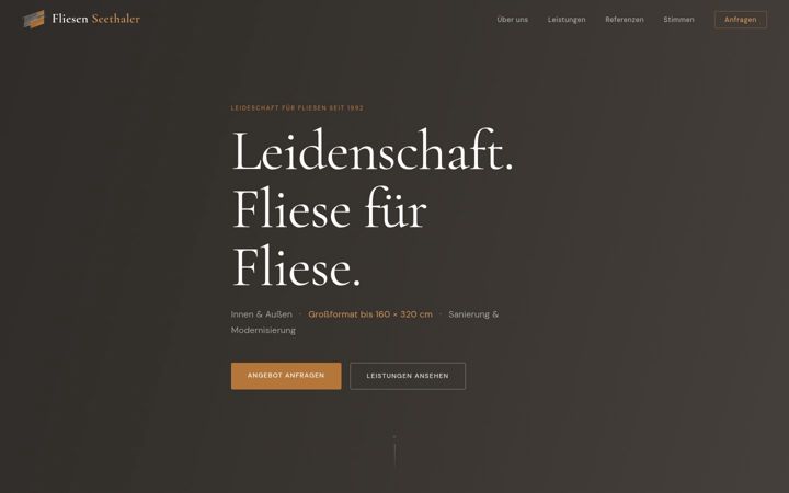 Screenshot ta' fliesen-seethaler.de
