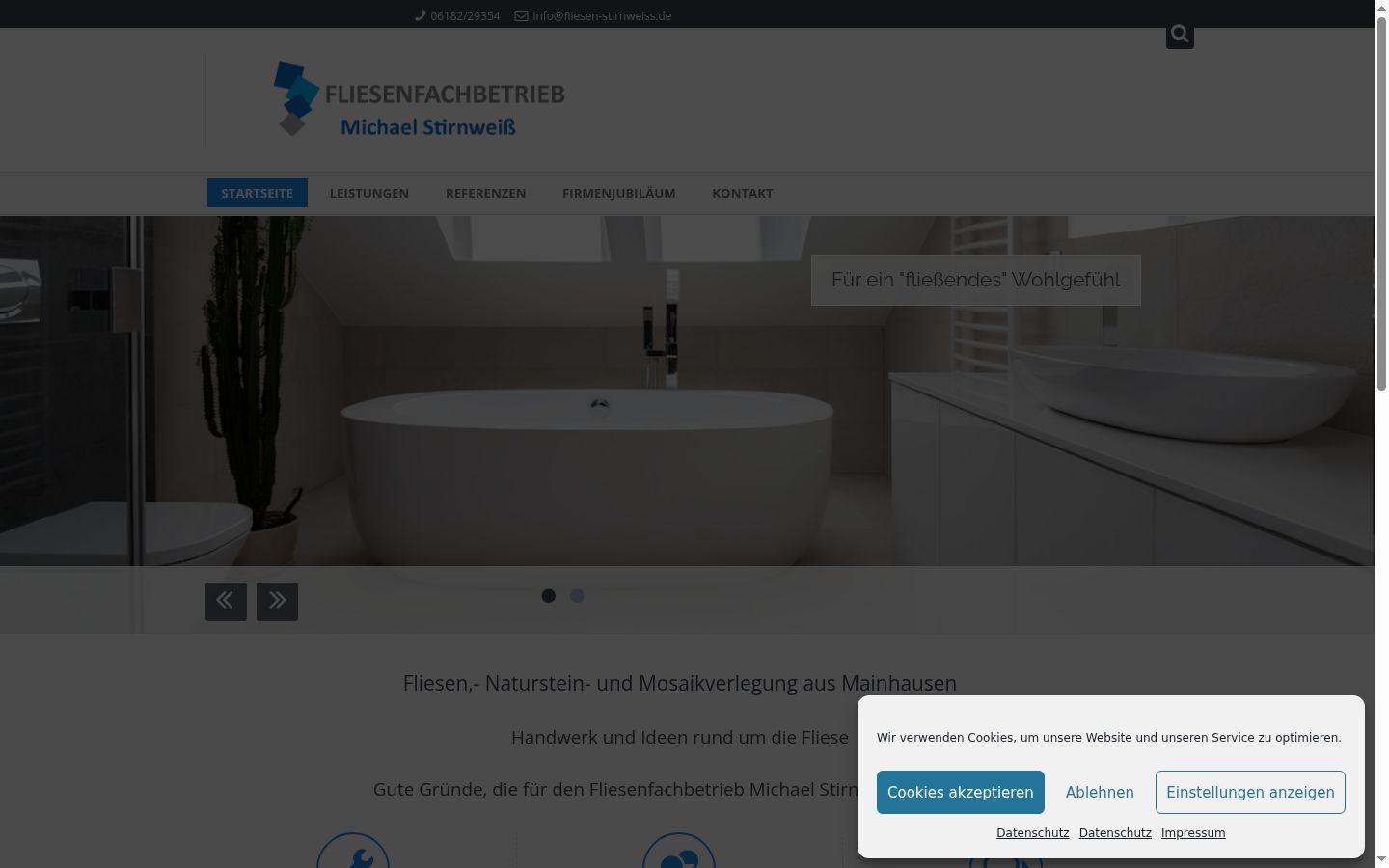 Skjermbilde av samtykkebanneret slik det vises før noen interaksjon