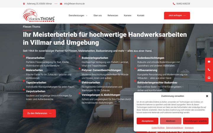 Screenshot di fliesen-thoms.de
