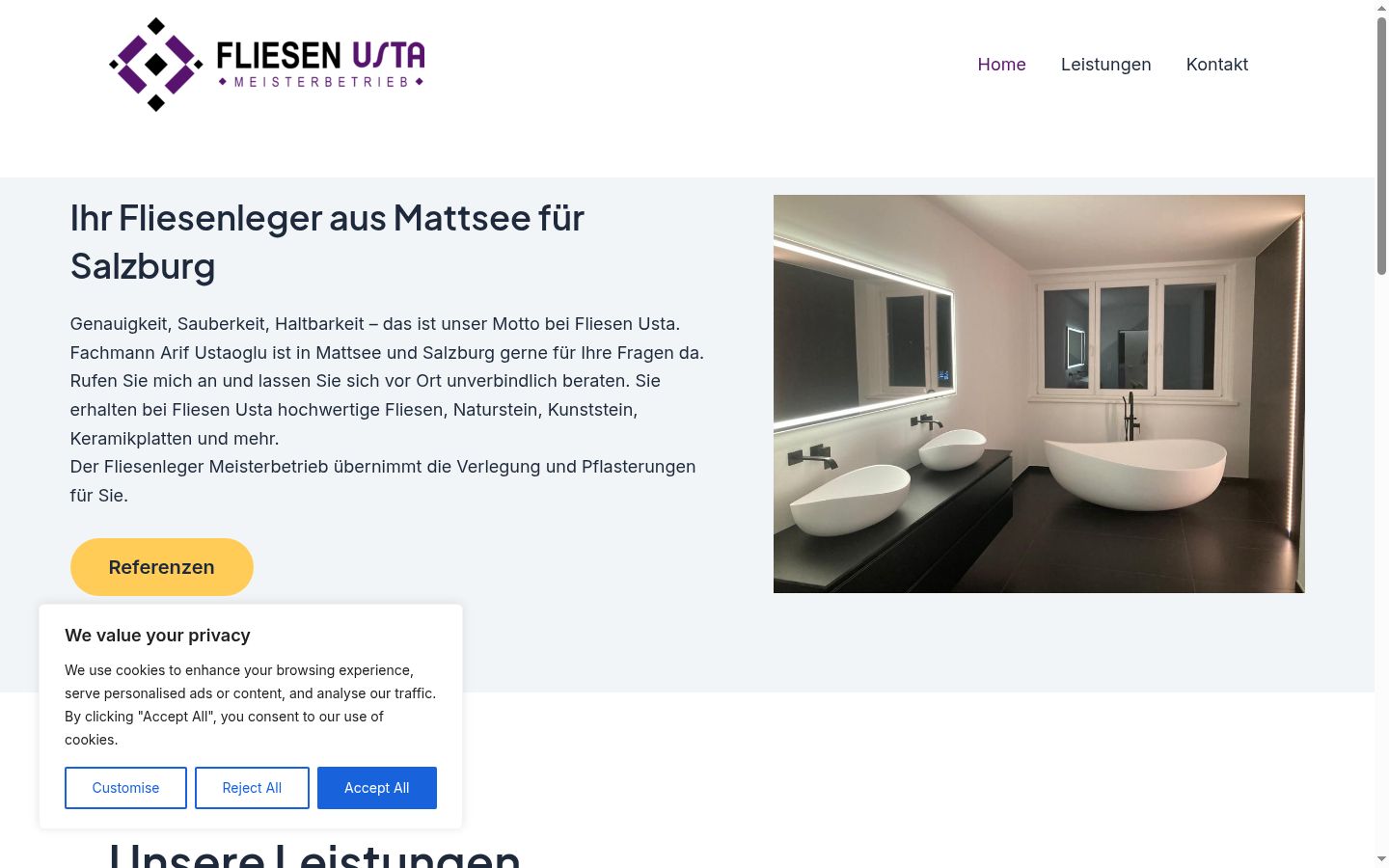 Screenshot tal-banner tal-kunsens muri qabel kwalunkwe interazzjoni