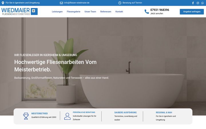 Screenshot of fliesen-wiedmaier.de
