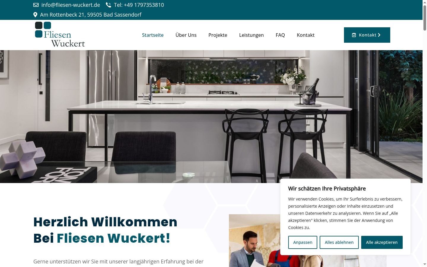 Screenshot van de toestemmingsbanner zoals getoond vóór enige interactie