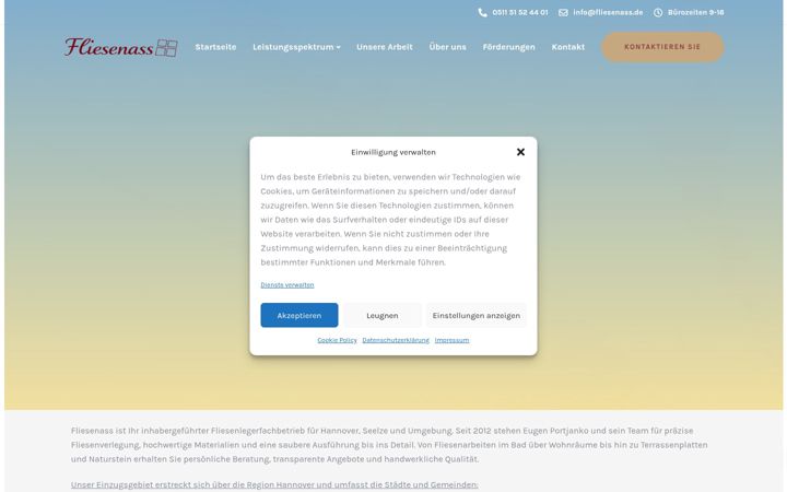 Screenshot of fliesenass.de