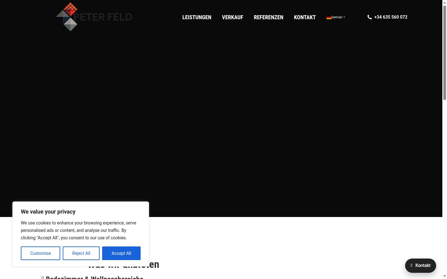 Screenshot tal-banner tal-kunsens muri qabel kwalunkwe interazzjoni