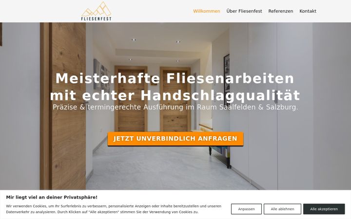 Screenshot of fliesenfest.at