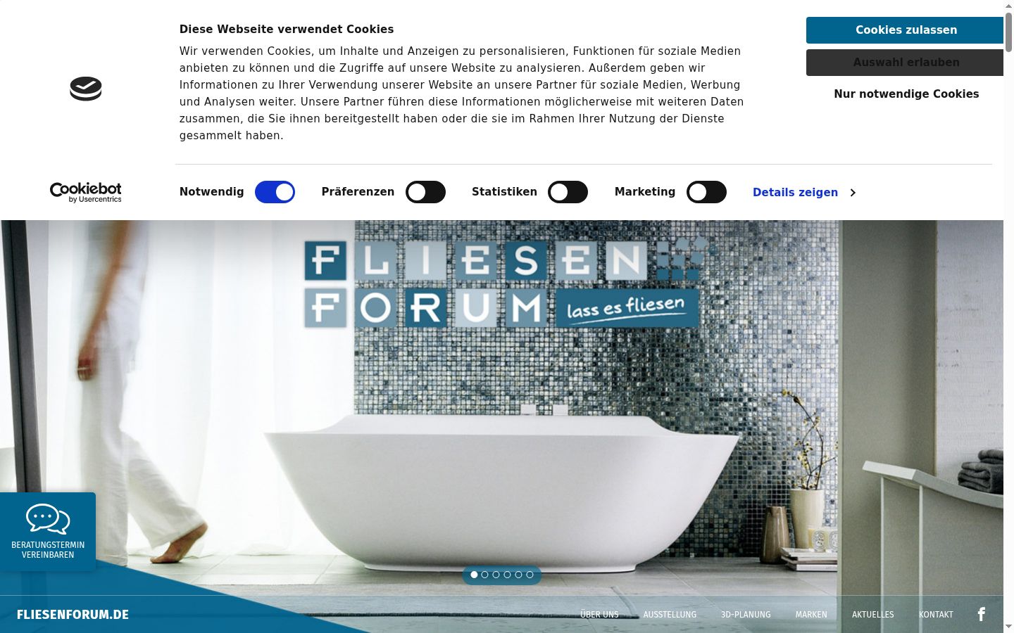 Screenshot tal-banner tal-kunsens muri qabel kwalunkwe interazzjoni