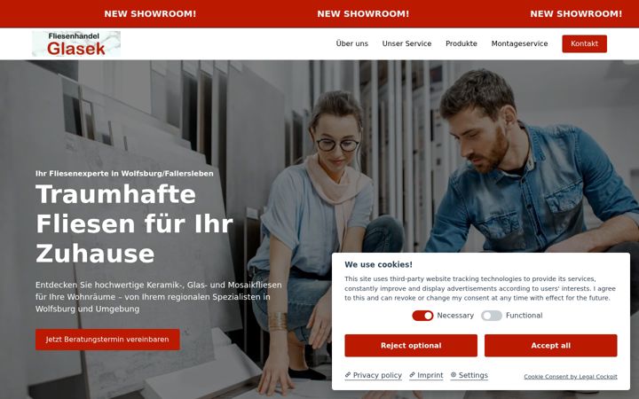 Screenshot of fliesenhandel-glasek.de