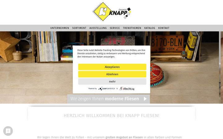 Screenshot of fliesenknapp.at