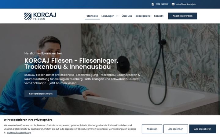 Screenshot of fliesenkorcaj.de