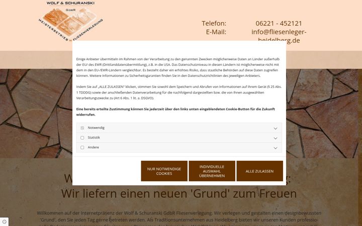Screenshot ta' fliesenleger-heidelberg.de