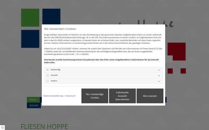 Screenshot ta' fliesenleger-hoppe-braunschweig.de