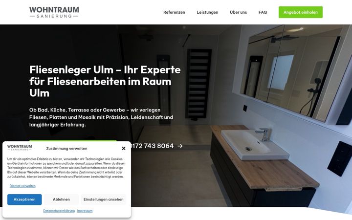 Screenshot of fliesenleger-ulm.com