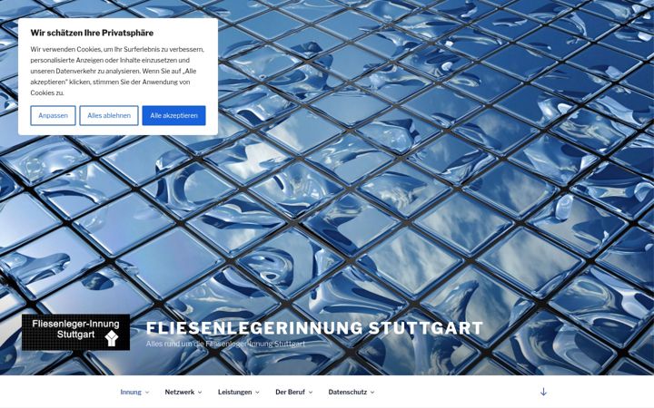 Screenshot of fliesenlegerinnung-stuttgart.de