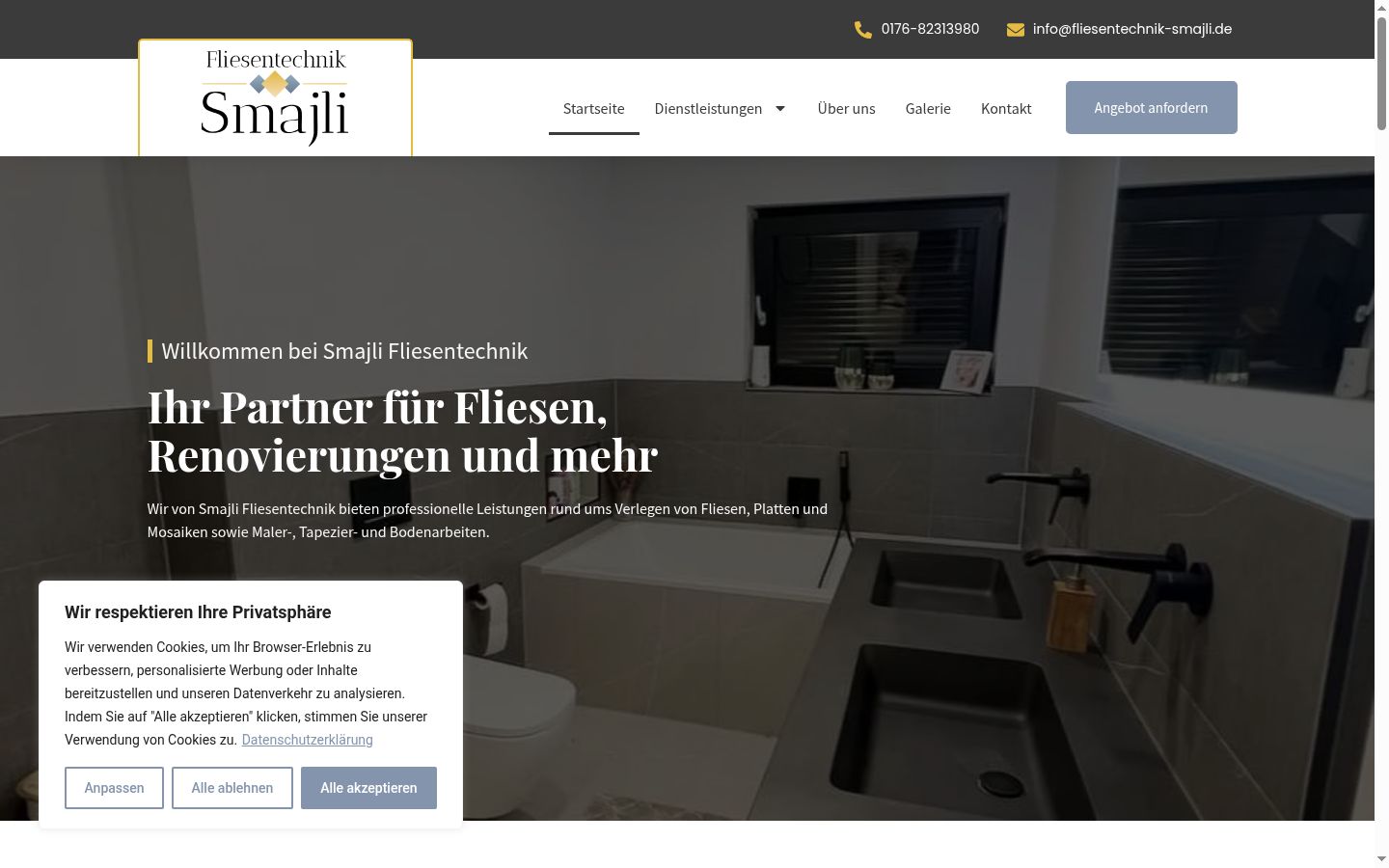 Screenshot tal-banner tal-kunsens muri qabel kwalunkwe interazzjoni