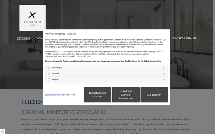 Screenshot of fliesentim.de