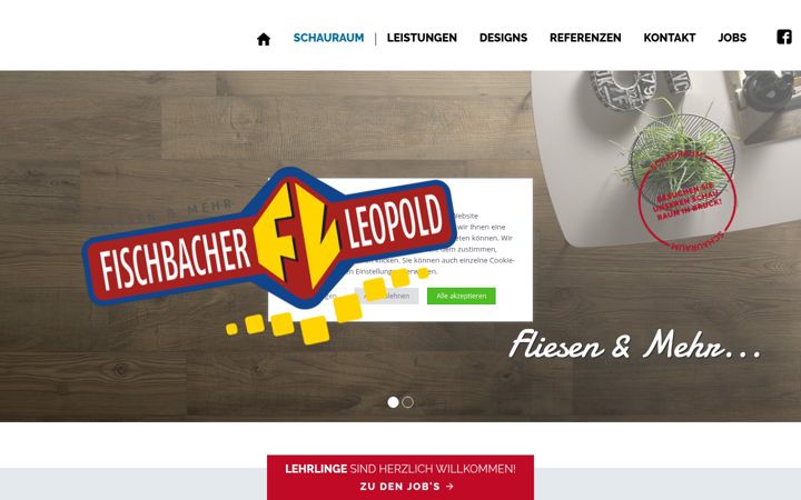 Screenshot of fliesenundmehr.at